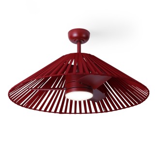 Ventilador de techo con luz decorativo TERRA burdeos - Sulion