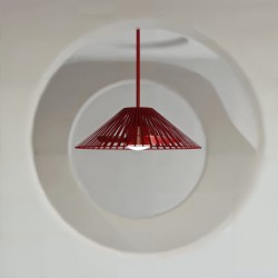 Ventilador de techo con luz decorativo TERRA burdeos - Sulion