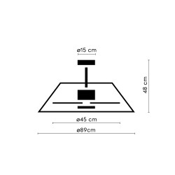 Ventilador de techo con luz decorativo TERRA burdeos - Sulion
