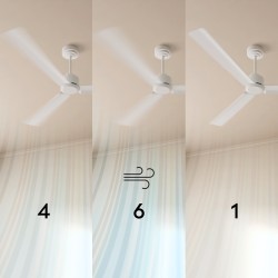 Ventilador de techo con luz decorativo TERRA burdeos - Sulion