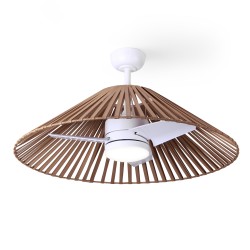 Ventilador de techo con luz decorativo TERRA marrón - Sulion