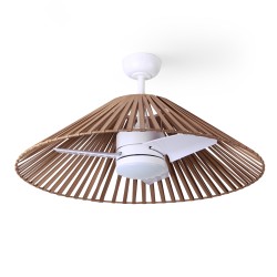 Ventilador de techo con luz decorativo TERRA marrón - Sulion