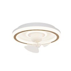 Ventilador de techo blanco ALAN MOVE. Motor rotativo y luz - Sulion 