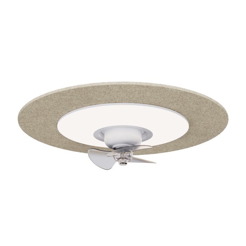 Ventilador de techo foNOabsorbente FONO con luz beige  - Sulion