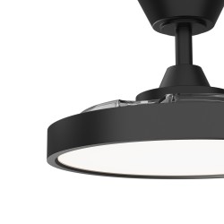 Ventilador de techo negro de palas retráctiles BOMBAY ESTILO S Sulion