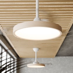 Ventilador de techo roble de palas retráctiles BOMBAY ESTILO S