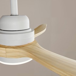 Ventilador de techo exterior BALCONY XL en blanco y madera - Sulion