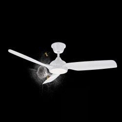 Ventilador de techo con luz DANA madera oscura IP66 - Sulion