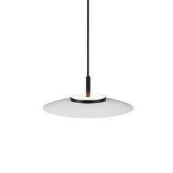 Lámpara de techo VALENTINA.Metal plano S blanco y módulo negro.LED 18W