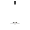 Lámpara de techo VALENTINA.Metal plano S blanco y módulo negro.LED 18W