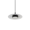 Lámpara de techo VALENTINA.Metal plano S blanco y módulo negro.LED 18W