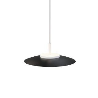 Lámpara de techo VALENTINA.Metal plano S negro y módulo blanco.LED 18W