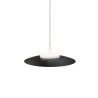 Lámpara de techo VALENTINA.Metal plano S negro y módulo blanco.LED 18W