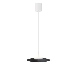 Lámpara de techo VALENTINA.Metal plano S negro y módulo blanco.LED 18W