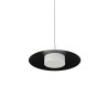 Lámpara de techo VALENTINA.Metal plano S negro y módulo blanco.LED 18W