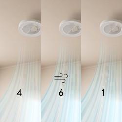 Ventilador de techo foNOabsorbente FONO SH beige con luz - Sulion