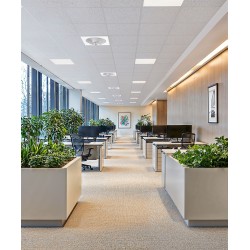 Ventilador de techo tipo plafón UFO blanco empotrable con luz