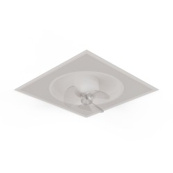 Ventilador de techo tipo plafón UFO blanco empotrable con luz