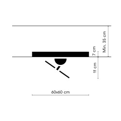 Ventilador de techo tipo plafón UFO blanco empotrable con luz