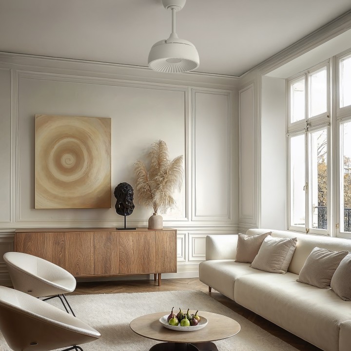 Ventilador de techo con luz BOMBAY VICTORIA XS blanco - Sulion