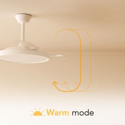 Ventilador de techo con luz BOMBAY VICTORIA XS blanco - Sulion