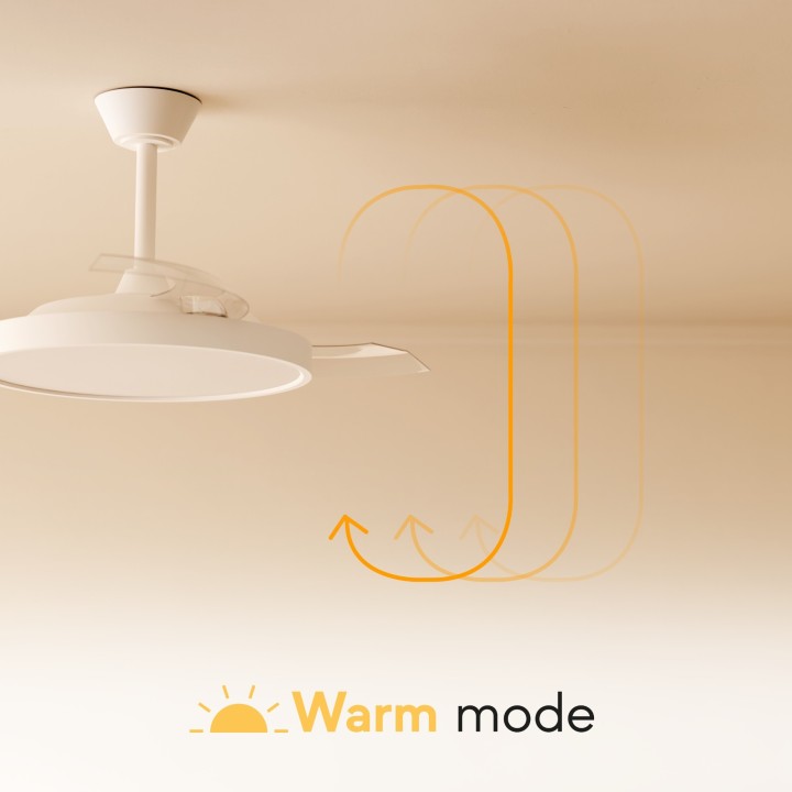 Ventilador de techo con luz BOMBAY VICTORIA XS blanco - Sulion