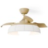 Ventilador de techo con luz BOMBAY EMMA S madera y textil -Sulion