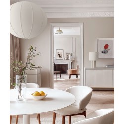 Ventilador de techo con luz BOMBAY EMMA S madera y textil -Sulion