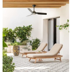 Ventilador de techo con luz DANA negro IP66 - Sulion