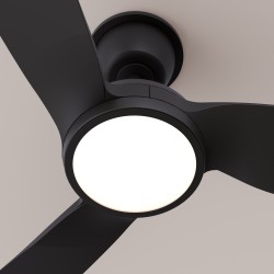 Ventilador de techo con luz DANA negro IP66 - Sulion
