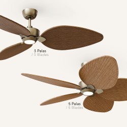 Ventilador de techo ALMA L 3 palas blanco y madera clara