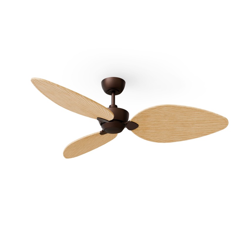 Ventilador de techo ALMA L 3 palas marrón y madera clara