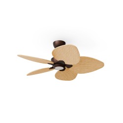 Ventilador de techo ALMA S 5 palas luz marrón y madera clara Sulion