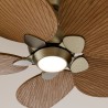 Ventilador de techo ALMA S 5 palas luz latón y madera media - Sulion