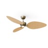 Ventilador de techo ALMA L 3 palas luz latón y madera clara