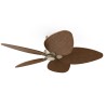 Ventilador de techo ALMA L 5 palas luz latón y madera oscura