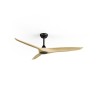 Ventilador de techo exterior NOVA negro y palas madera oscura