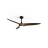 Ventilador de techo exterior NOVA negro y palas madera oscura
