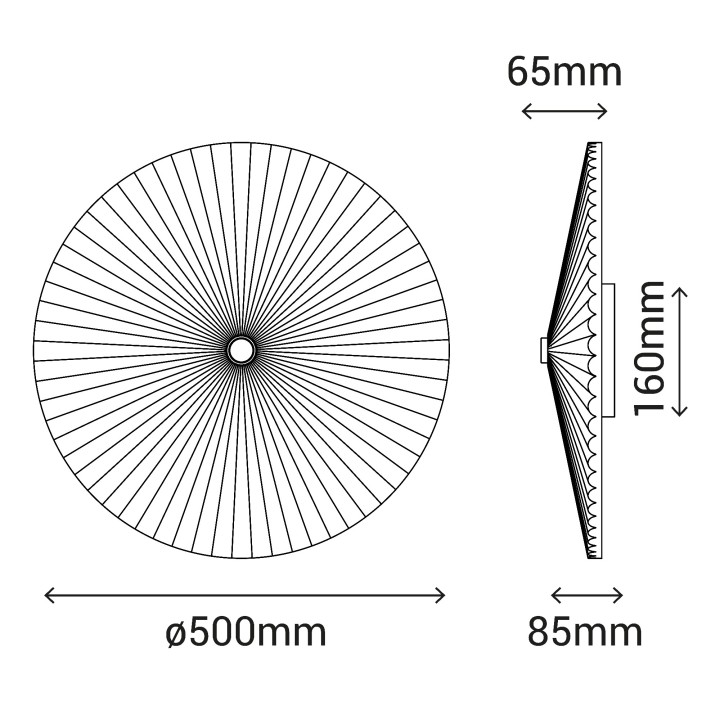 Aplique ELENA.Yeso de color beige. LED 12W 3000k. Ø 50cm|Sulion
