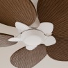 Ventilador de techo ALMA S 5 palas blanco y madera oscura