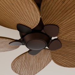 Ventilador de techo ALMA S 5 palas marrón y madera media