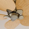 Ventilador de techo ALMA S 5 palas latón y madera clara