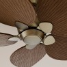 Ventilador de techo ALMA S 5 palas latón y madera oscura