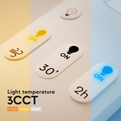 Ventilador de techo ALMA S 3 palas luz blanco y madera clara Sulion