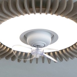 Ventilador de techo foNOabsorbente FONO SH burdeos con luz - Sulion