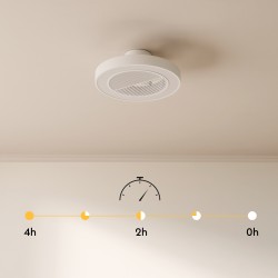 Ventilador de techo foNOabsorbente FONO SH burdeos con luz - Sulion