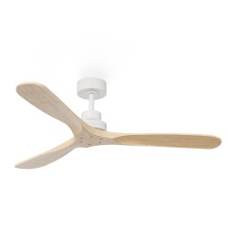 Ventilador de techo exterior NATI L blanco y madera - Sulion