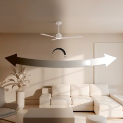 Ventilador de techo con luz MONTY blanco - Sulion