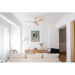 Ventilador de techo exterior NATI M blanco y madera - Sulion