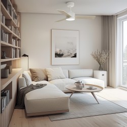 Ventilador de techo BALOO EVO S blanco y palas reversibles - Sulion